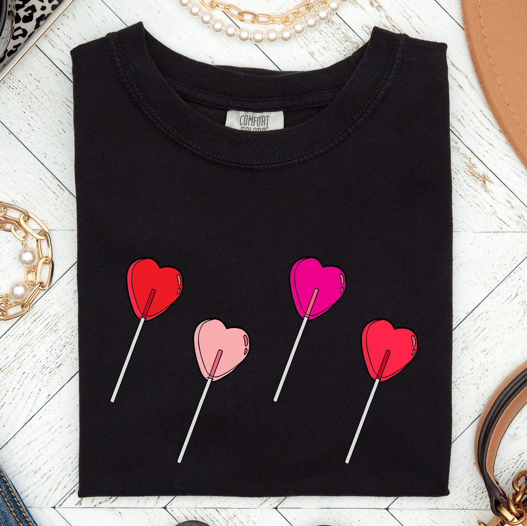 Valentine's Candy, Lollipop, Sweet Heart Valentine's Day Edition Comfort Colors Tee