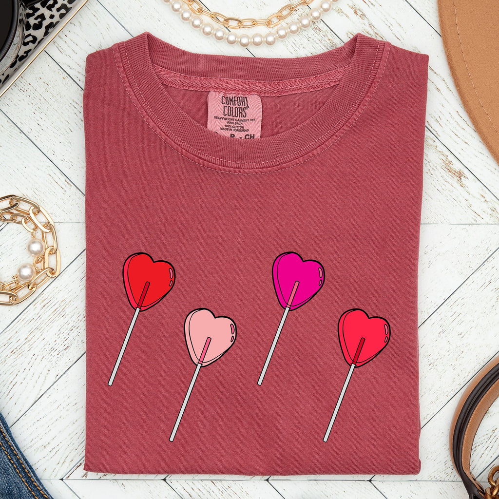Valentine's Candy, Lollipop, Sweet Heart Valentine's Day Edition Comfort Colors Tee