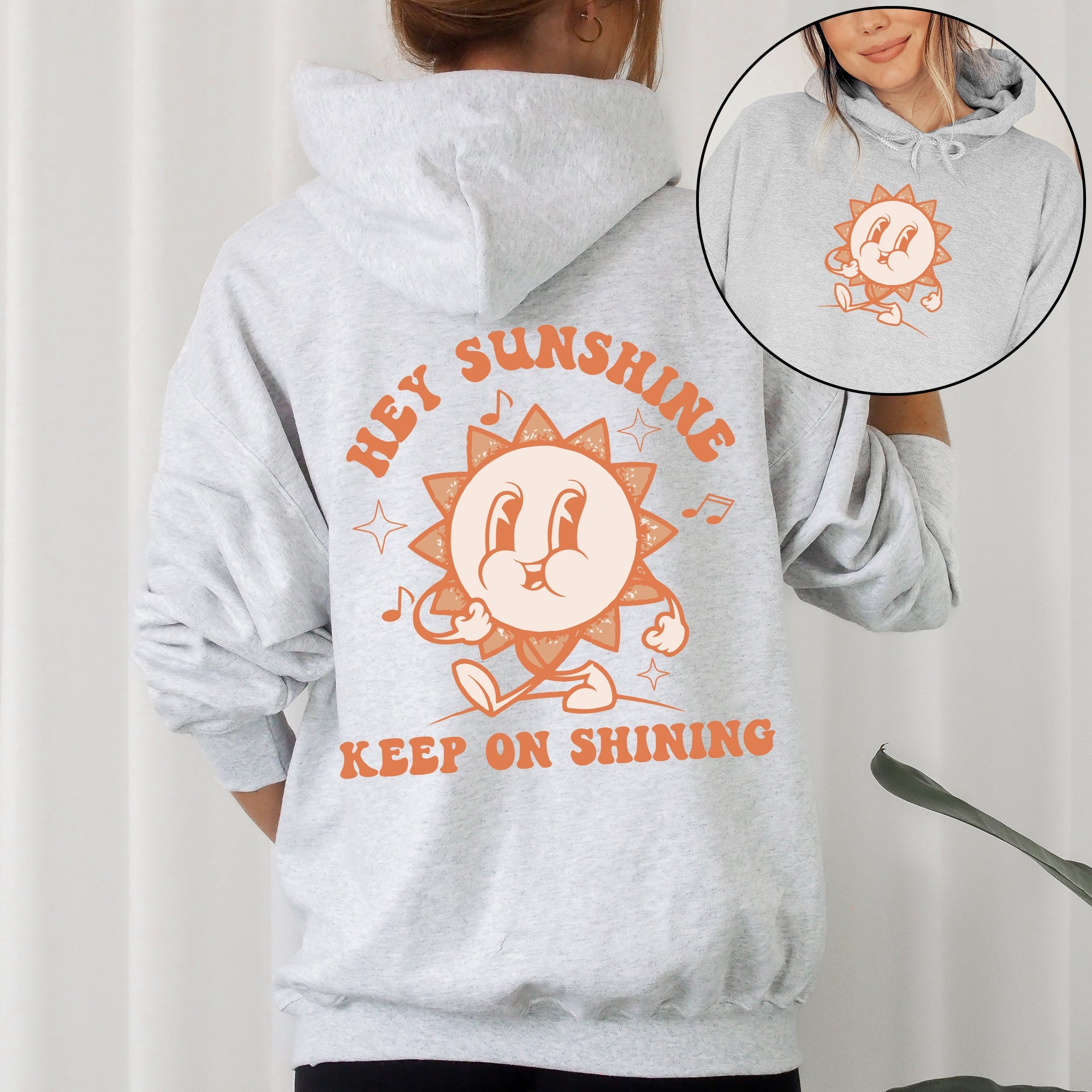 Hey Sunshine Keep On Shining Positivity Kindness Mental Health Hooded Sweatshirt