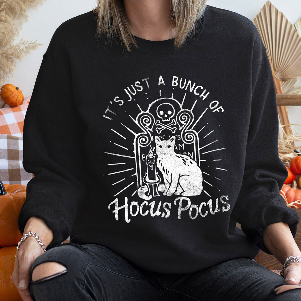 Hocus Pocus Bunch Halloween Cozy Witchy Friends Moonlit Night Spellbound Fun Family Favorite Keepsake Design Sweatshirt