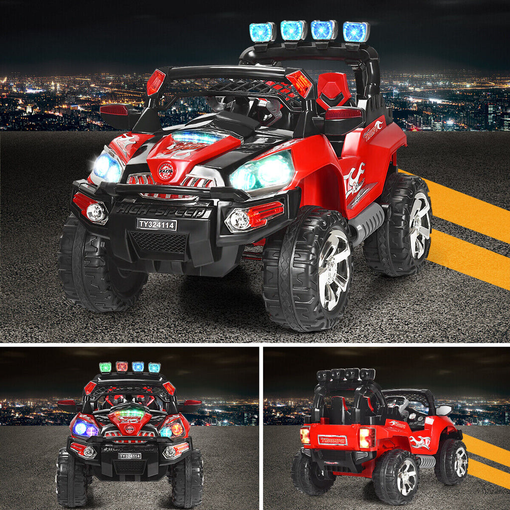 HoneyJoy 12V RC Truck Car with LED Light and MP3 Player - Perfect Christmas Gift for Kids