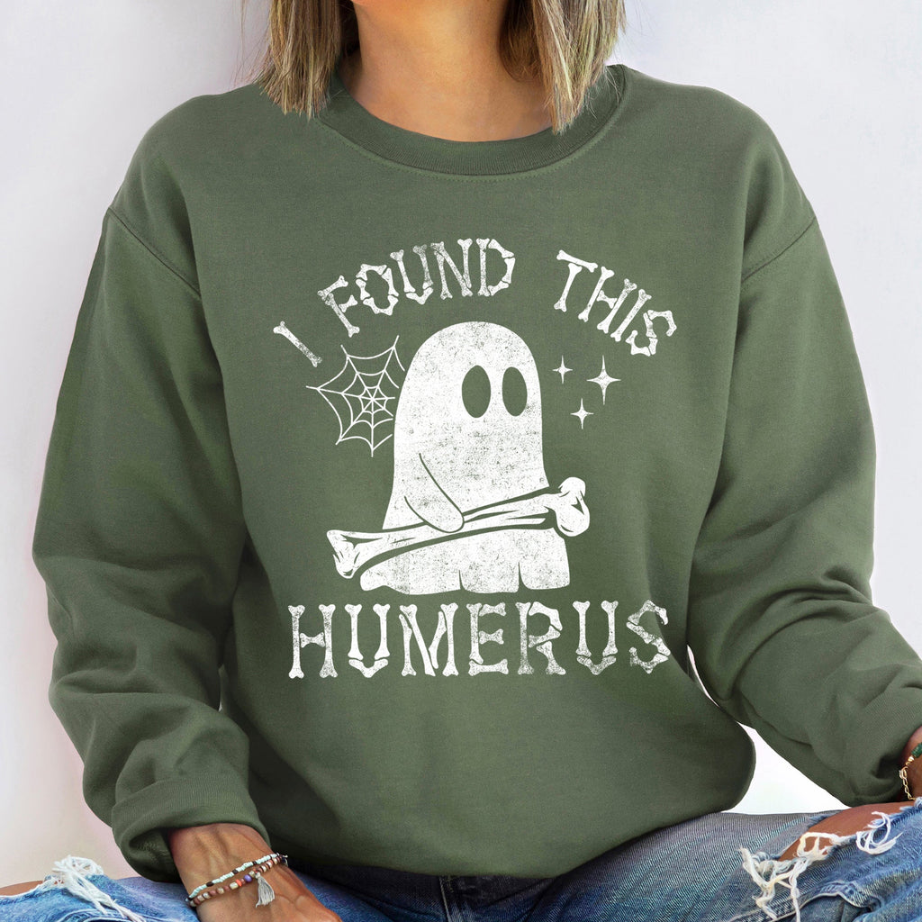 Humerus Ghost Vintage Halloween Haunting Night Graphic Edition Dark Wardrobe Sweatshirt