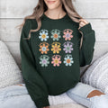 Positive Affirmations Daisy Retro Vintage Daisy Graphic Cozy Inside Everyday Positivity Sweatshirt