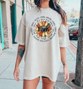 I Am Strong Biblical Floral Comfort Colors Tee