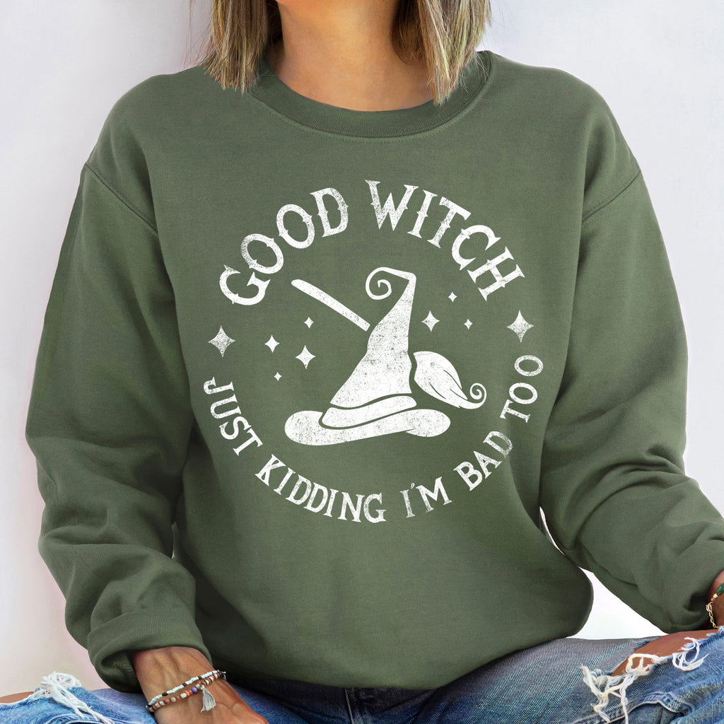 Good Witch Vintage Halloween Cozy Fleece Lined Edition Luxe Comfort Premium Sweatshirt