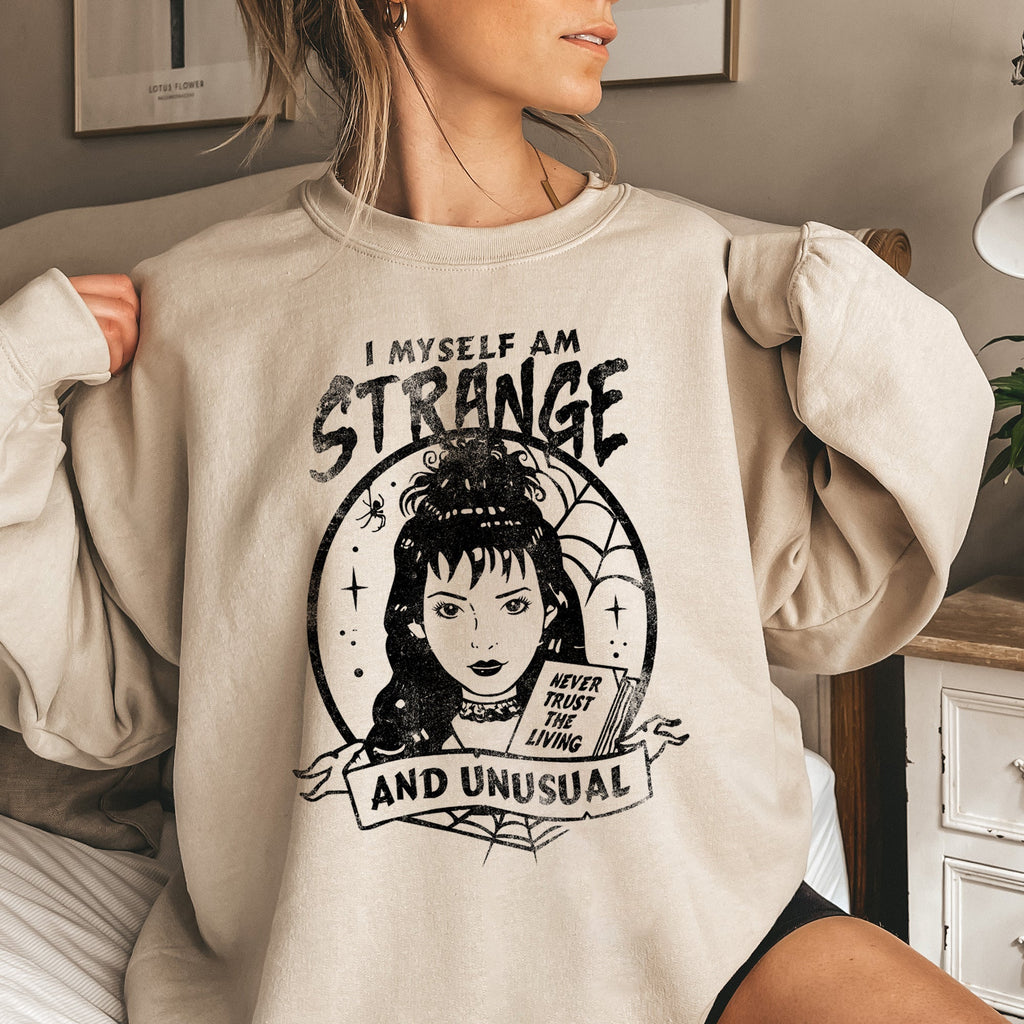 Strange And Unusual Halloween Cozy Soft Plush Fleece Lined Premium Warm Comfort Sweatshirt