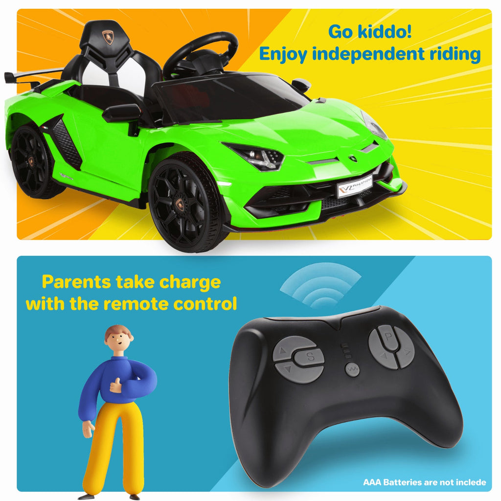 Premium 12V Ride-On Car for Kids with Remote Control, Lights, Music, and Openable Doors