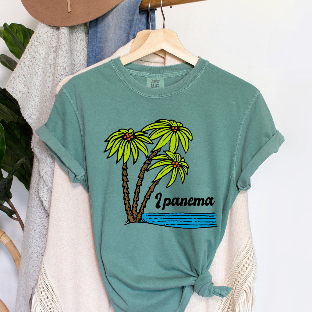 Ipanema Beach And Palms Sunset Vibes Coastal Escape Ocean Breeze Paradise Edition Comfort Colors Tee