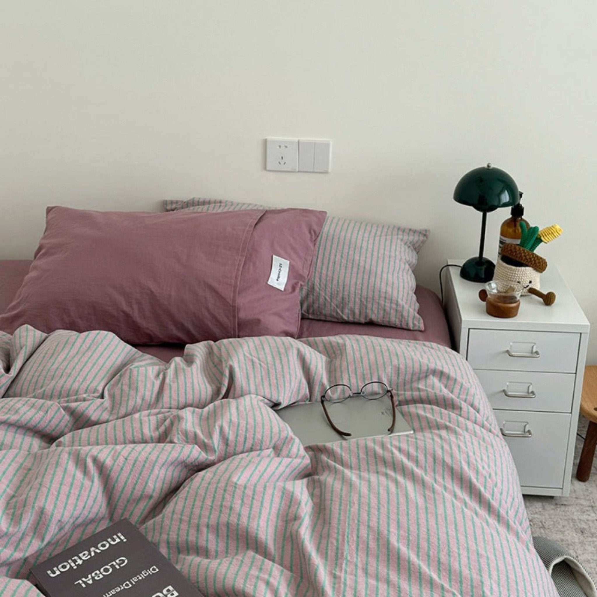 James Striped Bedding Set / Yellow