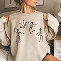 Jumping Skeletons Halloween Night Parade Graphic Vintage Edition Design Sweatshirt