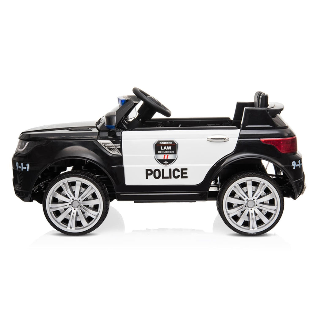 Kids Police SUV Ride-On Car with Lights, Music, Sirens, and Parental Control - 12V