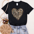 Leopard Print Heart Valentine's Day Luxe Super Soft Cotton Premium Lux Graphic Tee