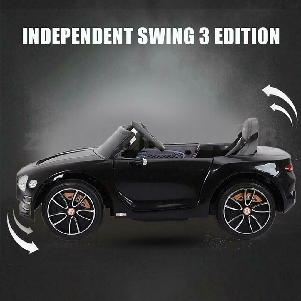 Electric 12v Ride-On Car for Kids with Remote Control, LED Lights, MP3 Player, and 2 Seats - Bentley Style