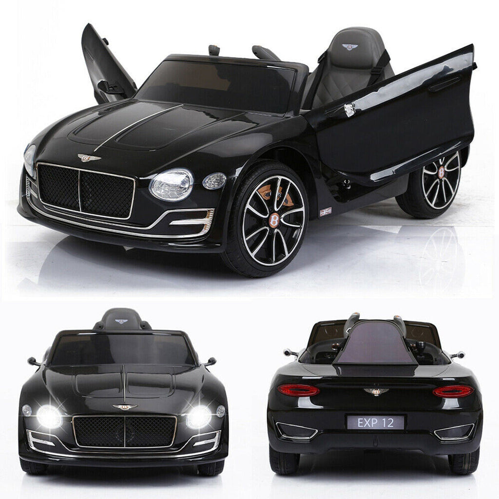 Electric 12v Ride-On Car for Kids with Remote Control, LED Lights, MP3 Player, and 2 Seats - Bentley Style