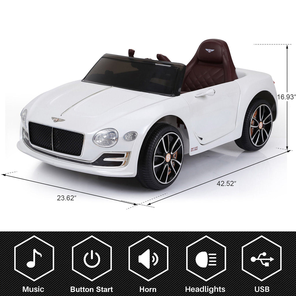 Licensed Bentley Style 12V Electric Ride-On Car for Kids with Remote Control