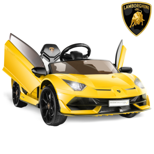 Licensed Lamborghini 12V Electric Ride-On Car with Hydraulic Doors for Kids