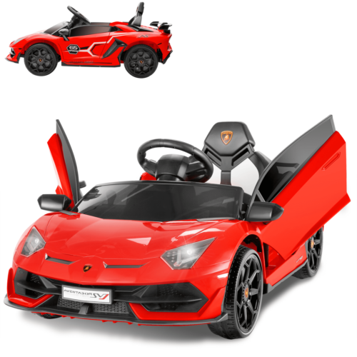 Licensed Lamborghini 70W Electric Ride-On Car with Hydraulic Doors for Kids