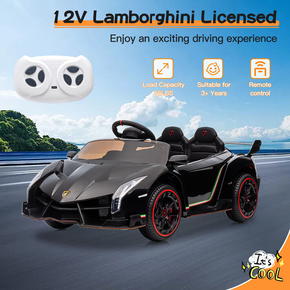 Licensed Lamborghini Electric Ride-On Car for Kids with MP3 and Remote Control - 12V