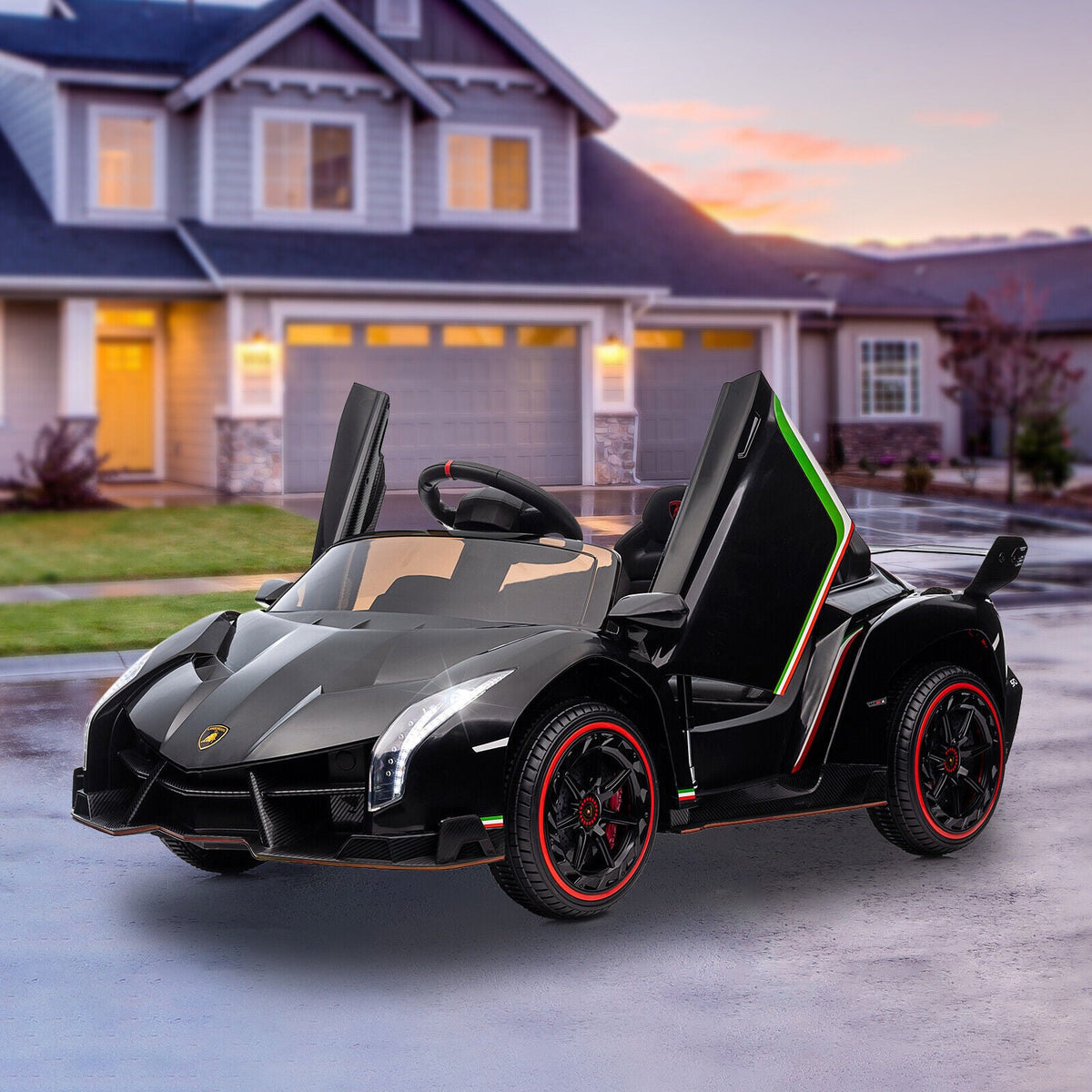 Licensed Lamborghini Electric Ride-On Car for Kids with MP3 and Remote Control - 12V