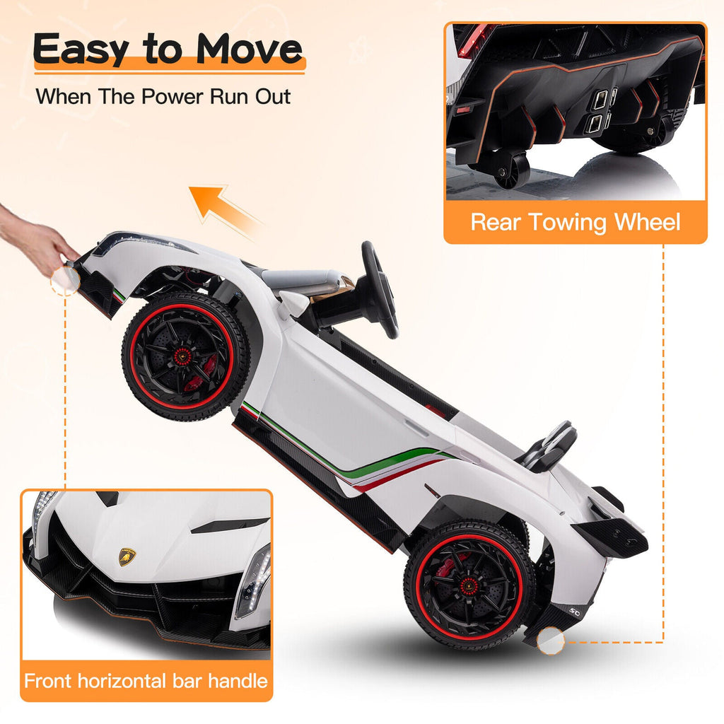 Licensed Lamborghini Electric Ride-On Car for Kids with MP3 and Remote Control - 12V
