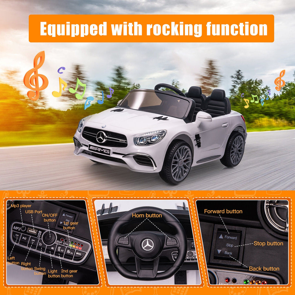 Licensed Mercedes-Benz 2 Seater Electric Ride-On Car for Kids with Remote Control