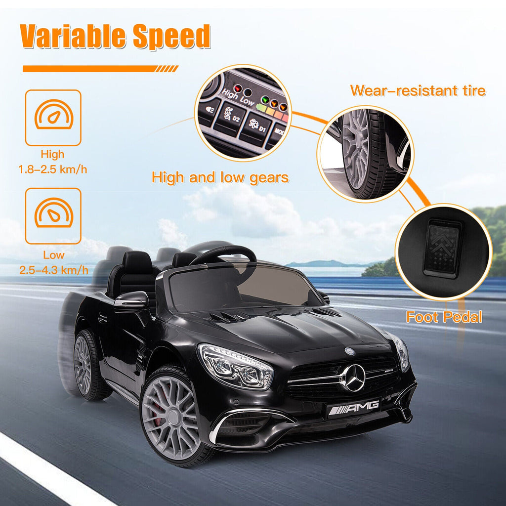 Mercedes-Benz SL65 AMG Electric Ride-On Car for Kids with RC, MP3, and LED Lights