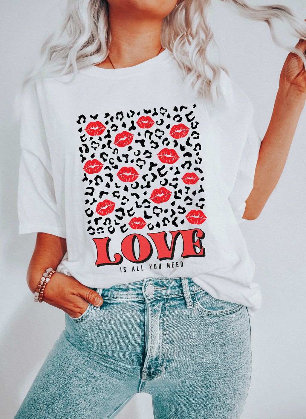 Love Is All You Need Lips Bold Typography Edition Limited Collection Comfort Colors Tee