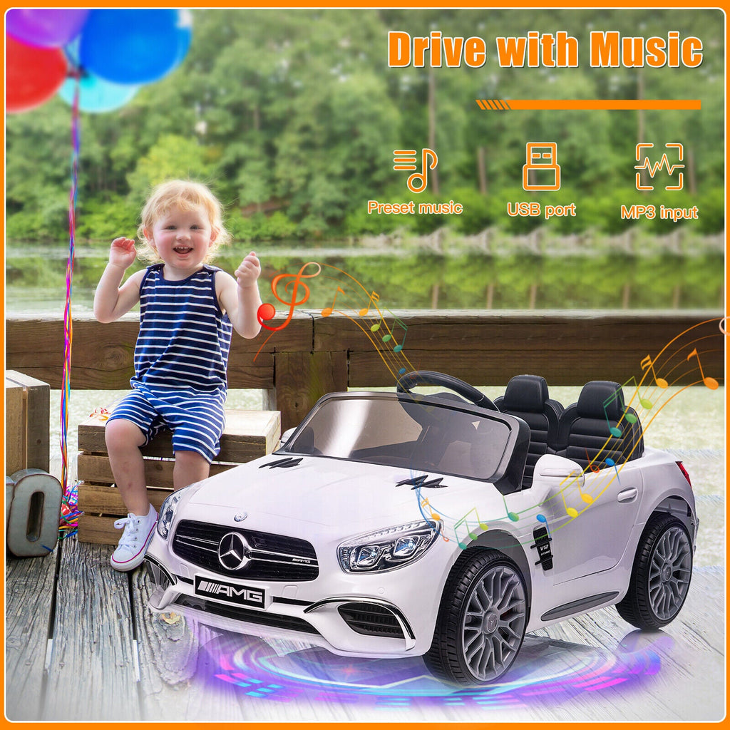 Mercedes-Benz Licensed 12V Electric Kids Ride-On Car with Battery Power