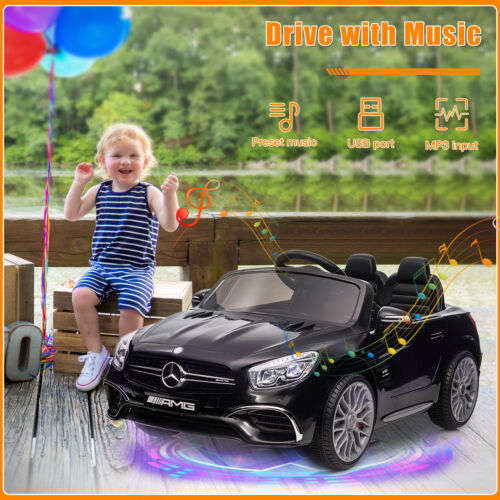 Mercedes-Benz Licensed Electric Ride-On Car for Kids with Remote Control and 2 Speed Options