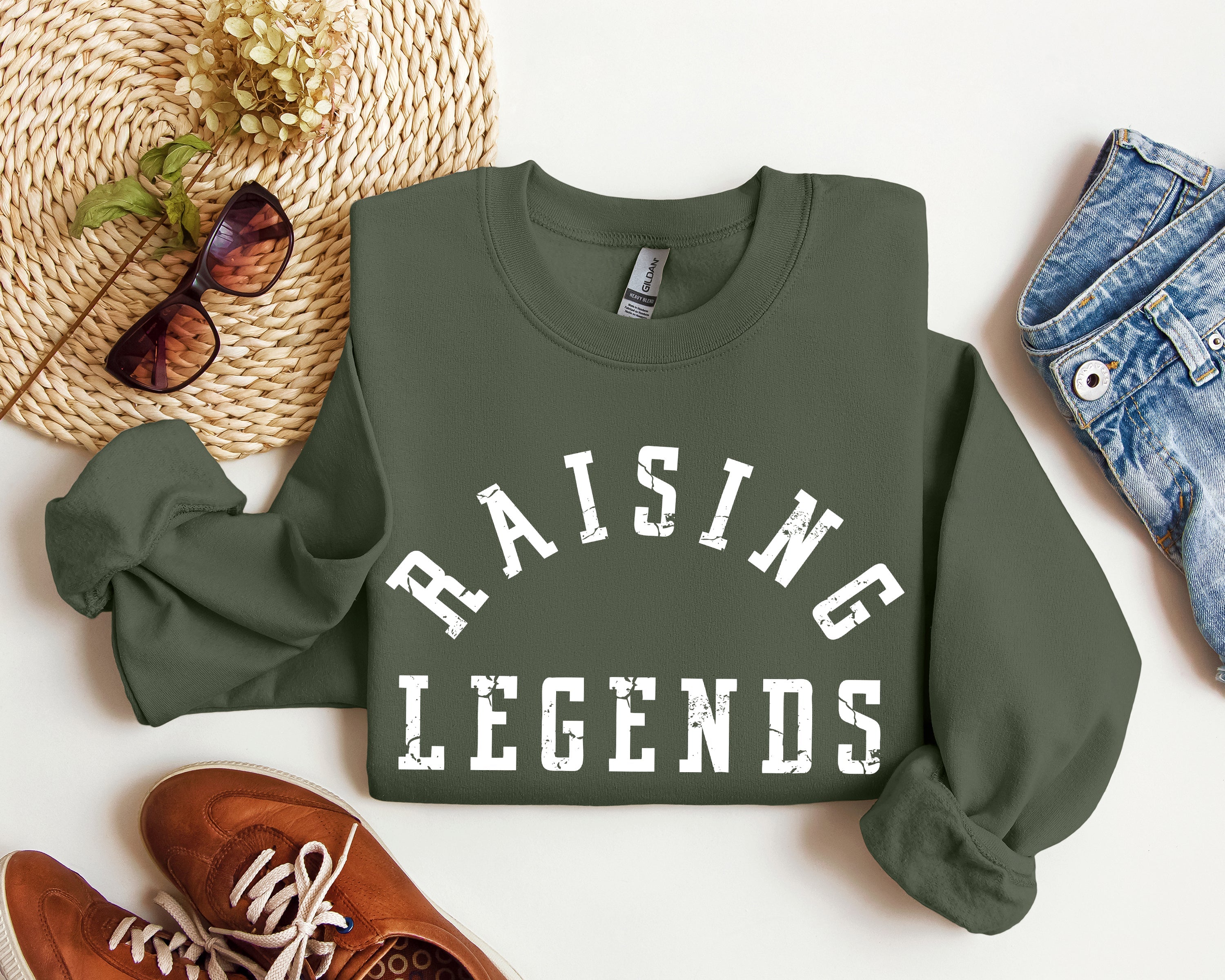 Raising Legends Mother's Day Sports Mom Coach Father's Day Celebration Edition Sweatshirt