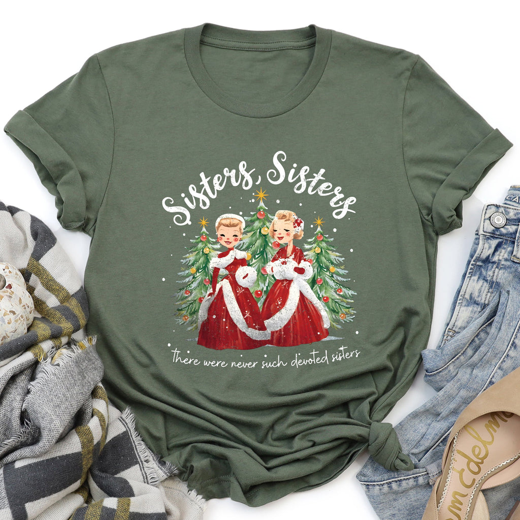 Sisters White Christmas Movie Musical Vintage Theatrical Tribute Inspired By Classic Film Poster Graphic Tee