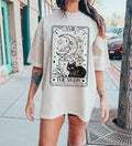 Moon Tarot Card Celestial Cosmic Moon Symbols Mystic Design Artwork Print Collection Comfort Colors Tee