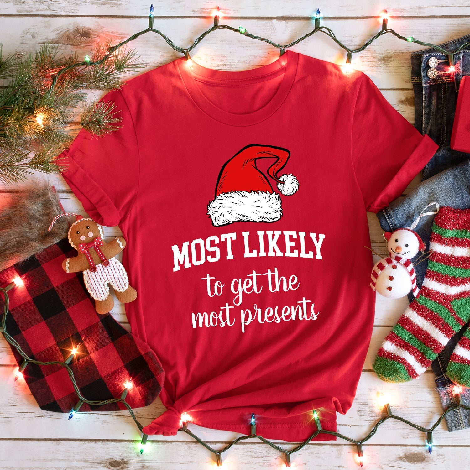 Most Likely To Christmas Family Holiday Memories And Cozy Gatherings Comfort Colors Tee
