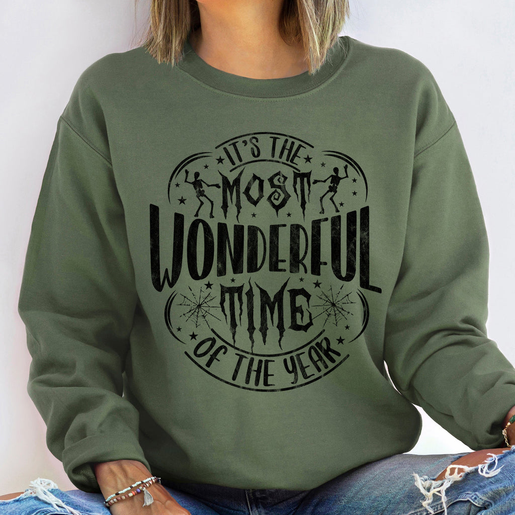 Most Wonderful Time Halloween Festive Edition Premium Cozy Classic Autumn Comfort Sweatshirt