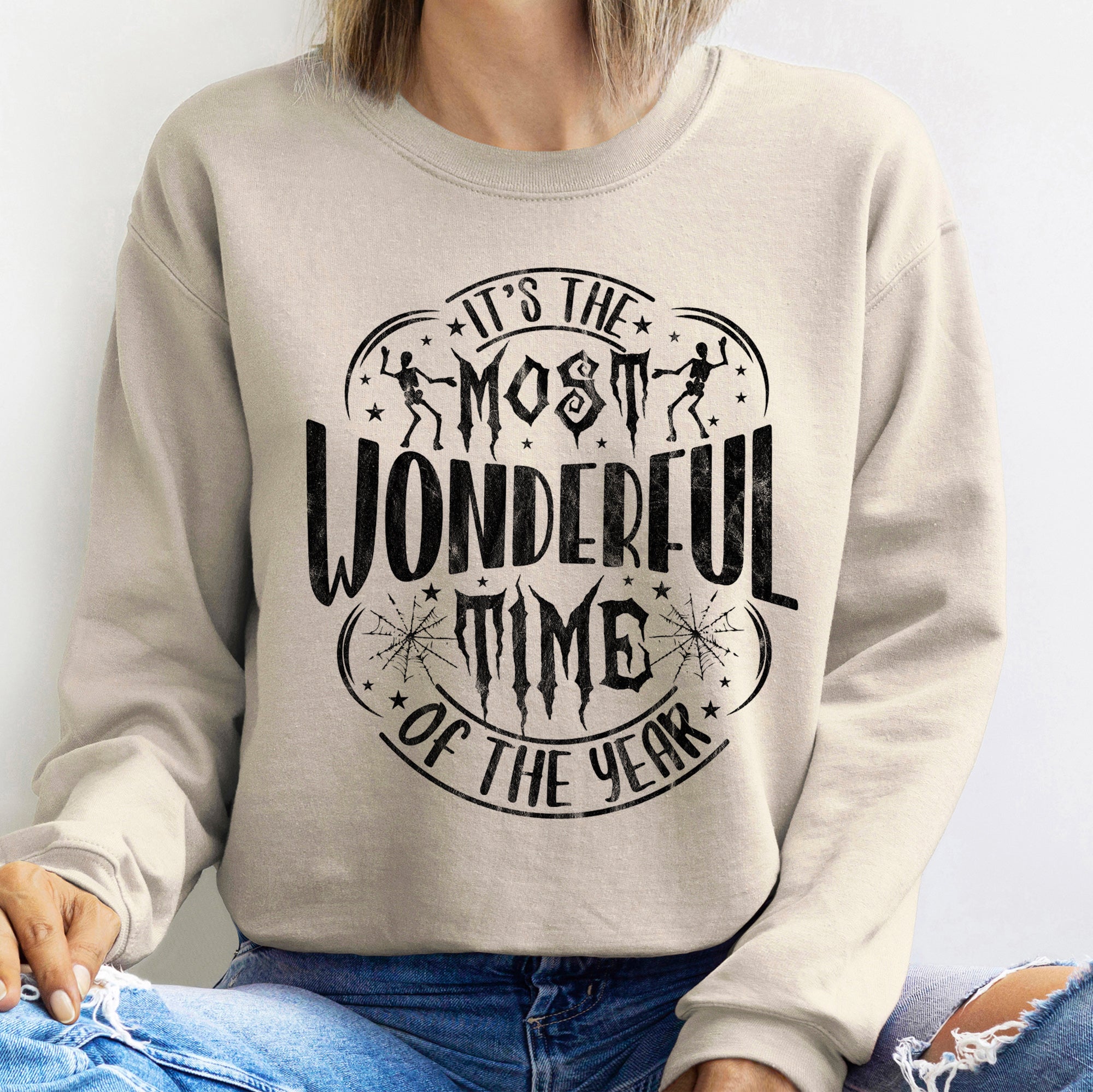 Most Wonderful Time Halloween Festive Edition Premium Cozy Classic Autumn Comfort Sweatshirt