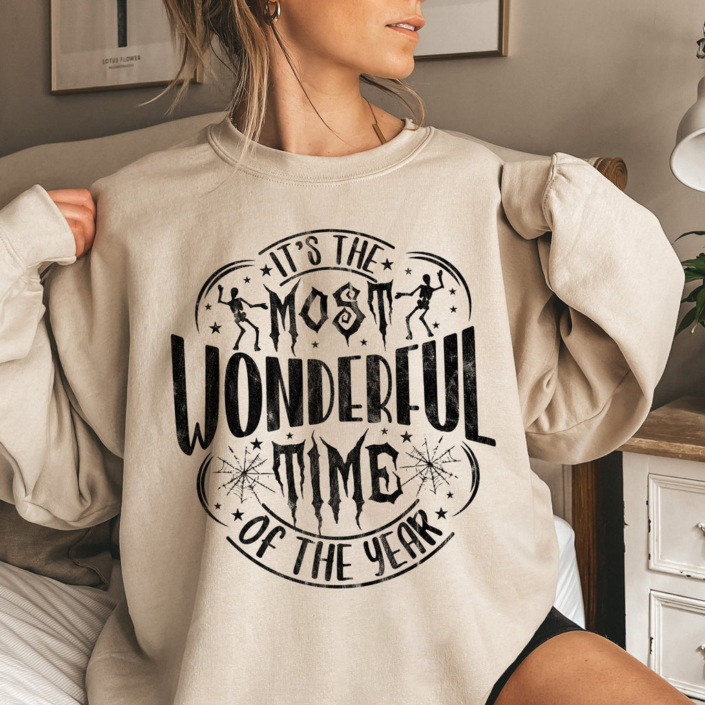 Most Wonderful Time Halloween Festive Edition Premium Cozy Classic Autumn Comfort Sweatshirt