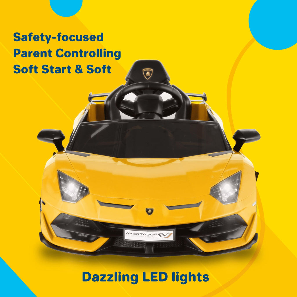 12V Lamborghini Electric Ride On Car for Kids with Remote Control and MP3 Player - Suitable for Boys and Girls