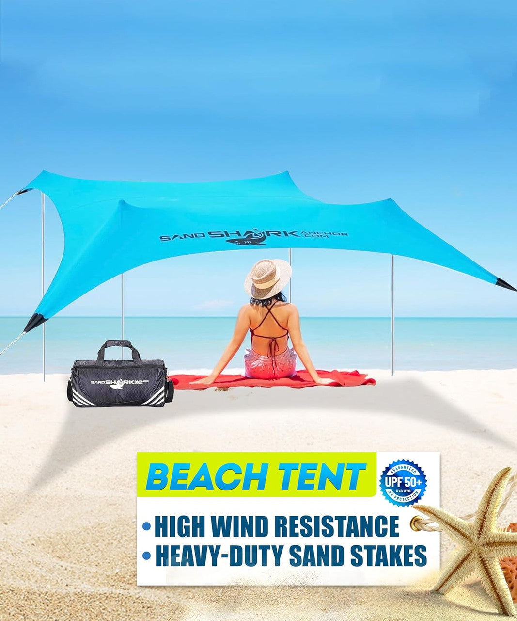 FINAL SALE-CLEARANCE Large Pop Up Beach Tent for Outdoors.