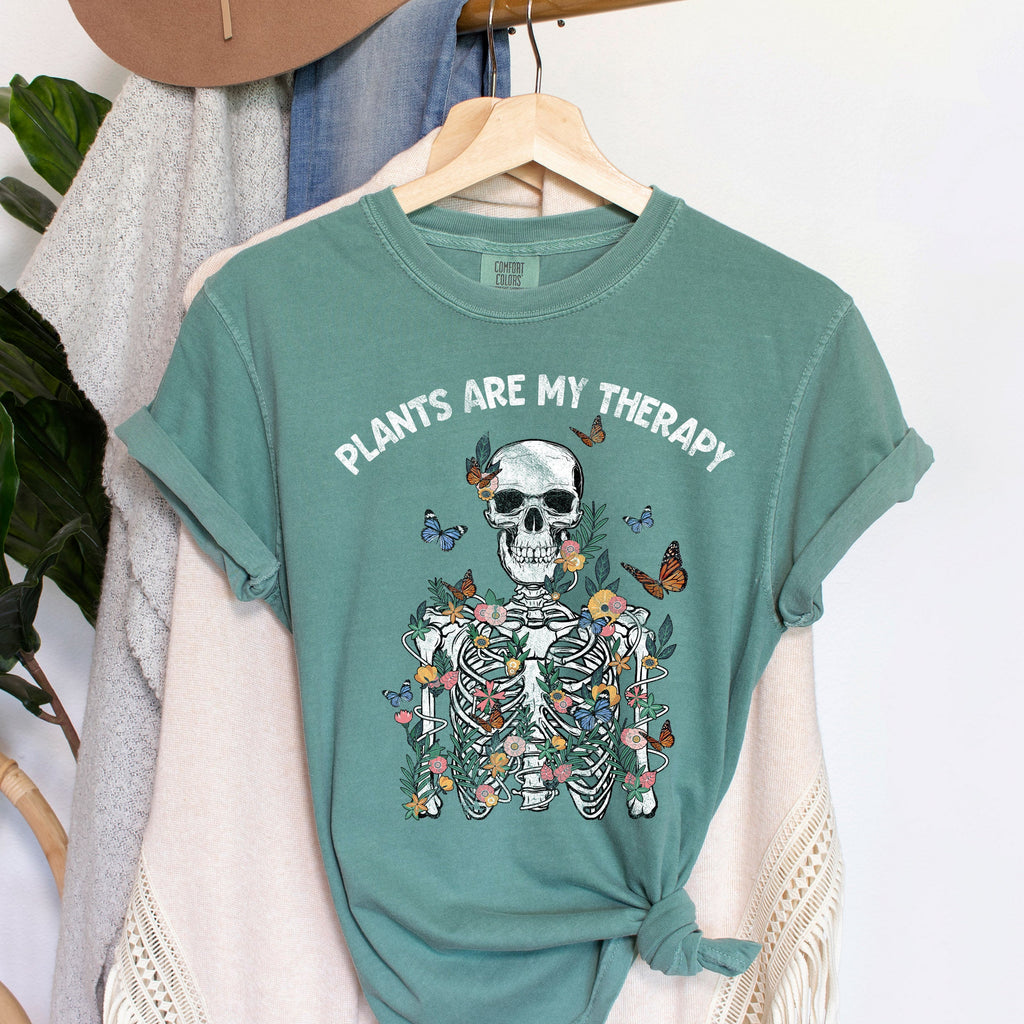 Plants Are My Therapy Plant Lover Wellness Garden Edition For Plant Enthusiasts Comfort Colors Tee