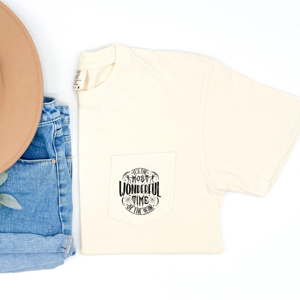It's The Most Wonderful Time Halloween Pocket Exclusive Limited Edition Comfort Colors Tee