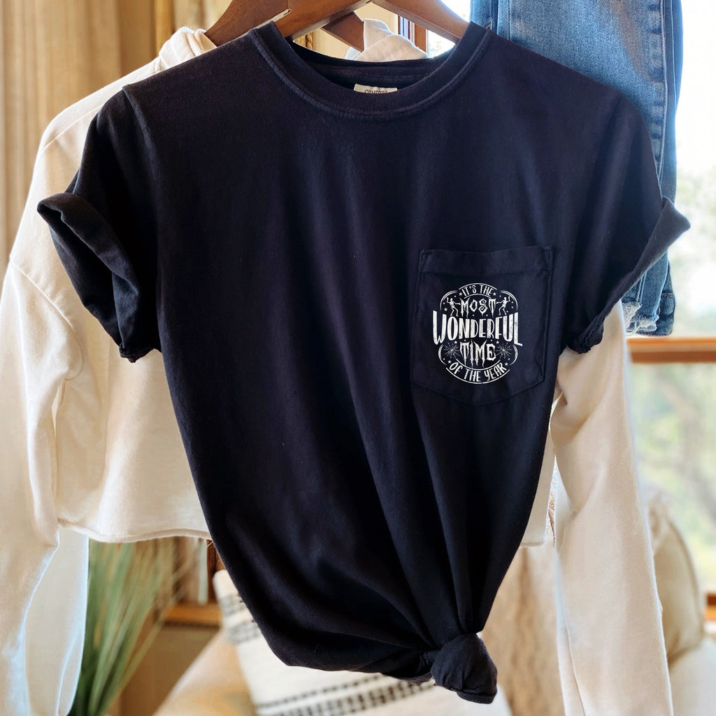 It's The Most Wonderful Time Halloween Pocket Edition Deluxe Limited Run Comfort Colors Tee