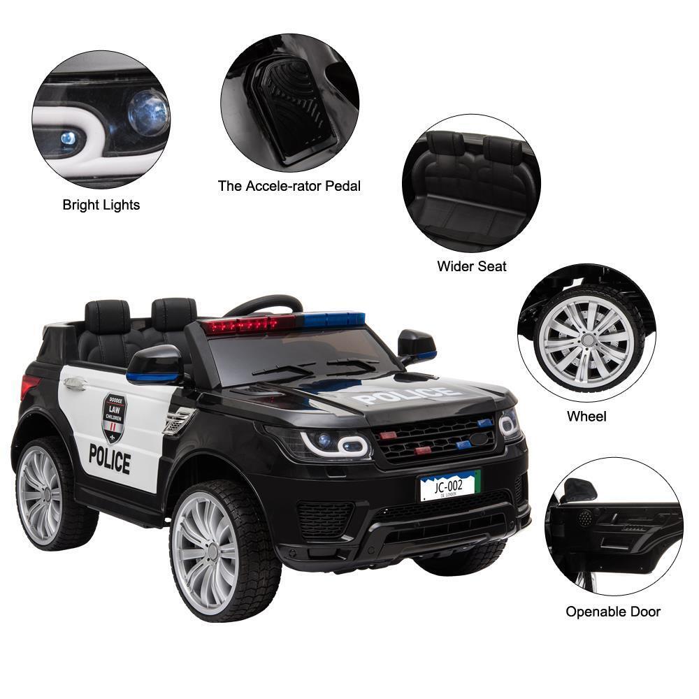 Police SUV 12V Electric Ride-On Car for Kids with Adjustable Speed and Remote Control