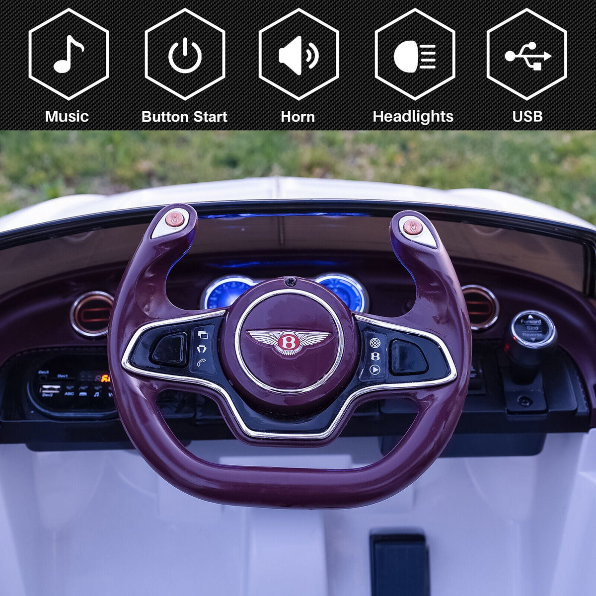 Premium Bentley Style Kids Electric Ride On Cars with Remote Control - Perfect Gift for Young Drivers
