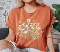 Wildflower Mix Floral Boho Dream Print Evening Meadow Artwork Comfort Colors Tee