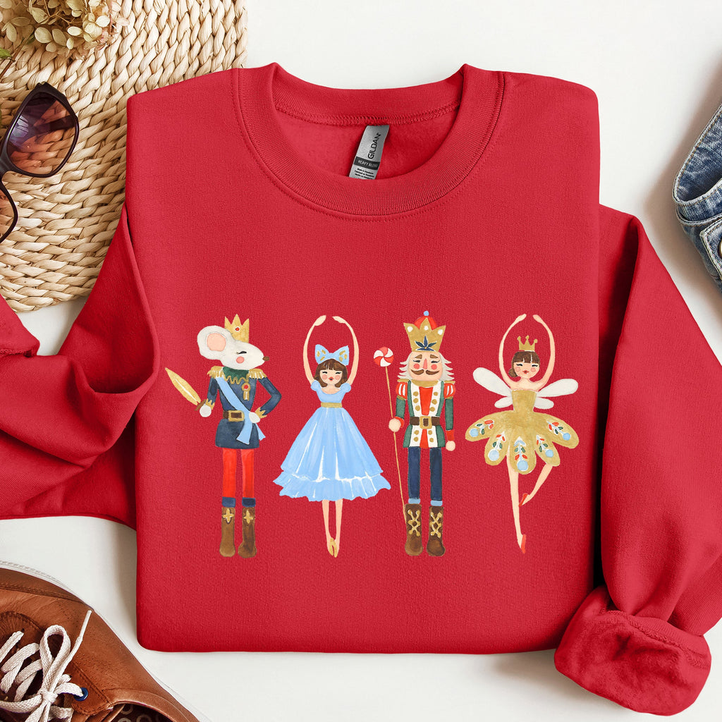 Nutcracker Ballet Christmas Scene Artwork Inspires Festive Ornaments And Classic Dance Imagery Sweatshirt