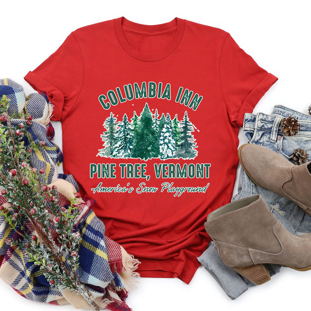 Columbia Inn White Christmas Movie Classic Musical Showtune Nostalgia Holiday Film Graphic Tee