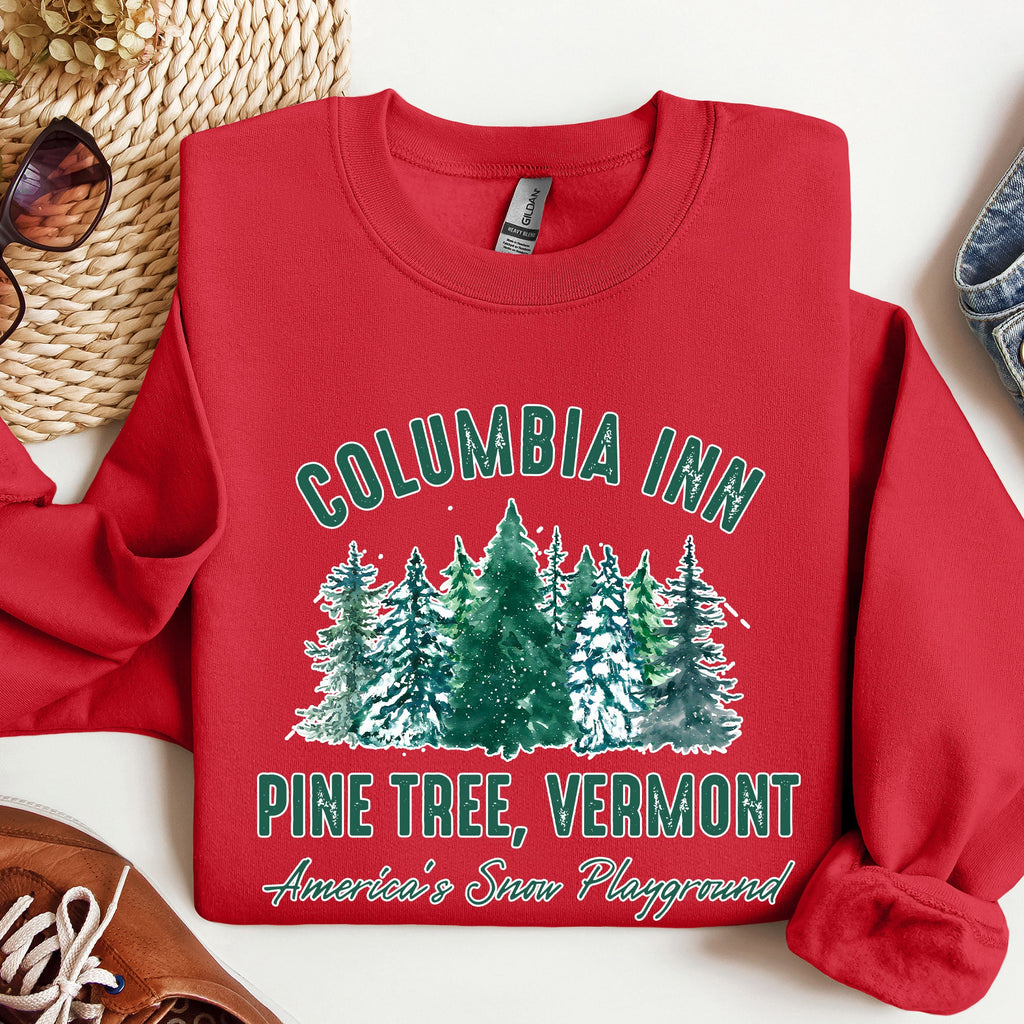 Columbia Inn White Christmas Movie Classic Musical Cozy Vintage Inspired Sweatshirt