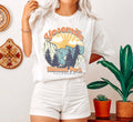 Yosemite National Park Retro Emblem Mountain Range And Waterfalls Comfort Colors Tee