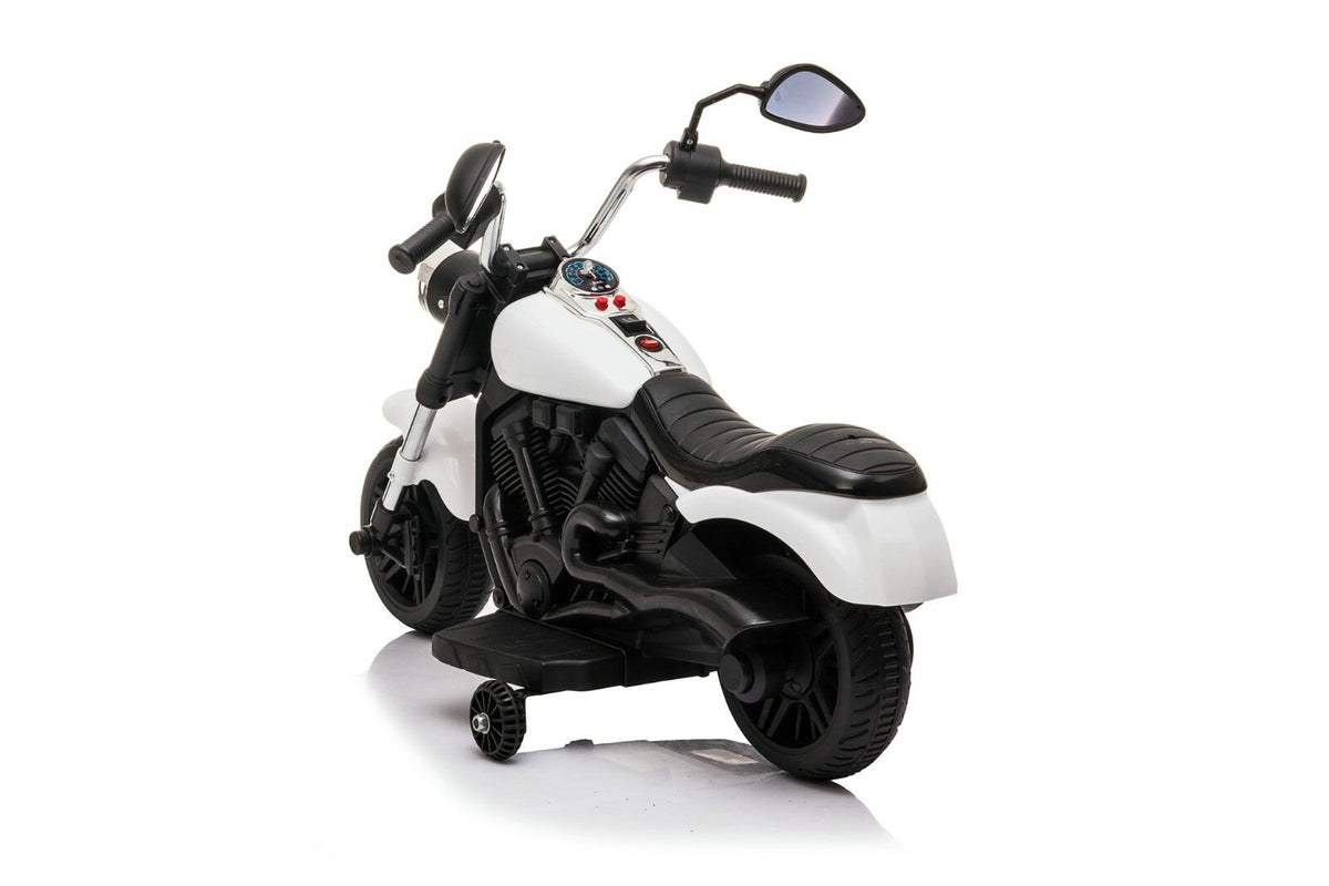 Kids Ride-On Harley Chopper Style Bike with Safety Training Wheels and 6V Battery
