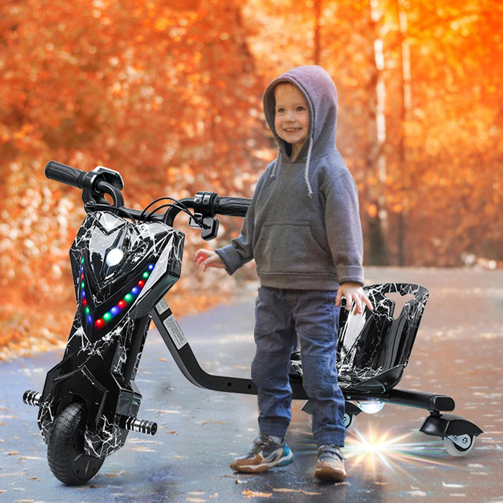 Kids Ride-On Drift Tricycle with Large Wheels for Ages 8 and Up